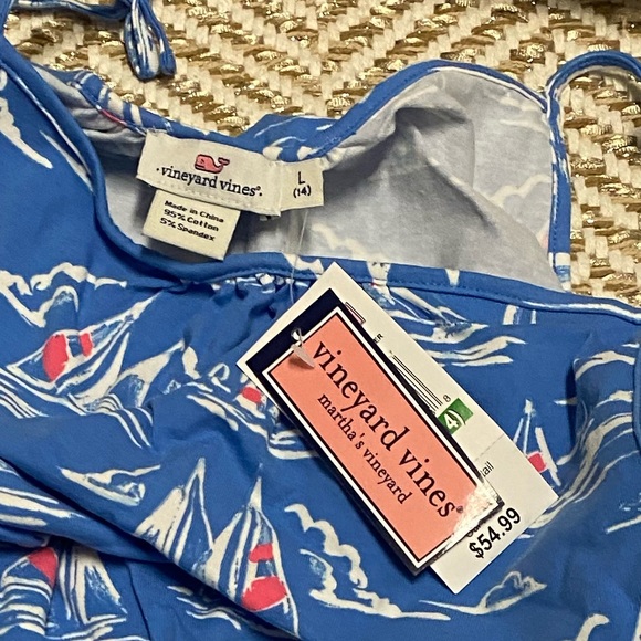 NWT Vineyard Vines Romper - Girls size L (14) - Picture 3 of 3